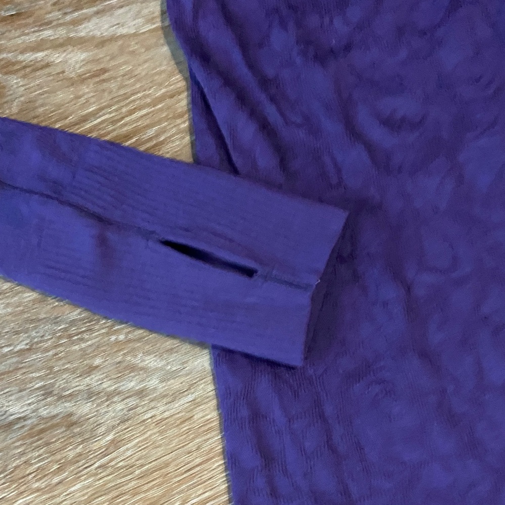 Lululemon Rest Less 1/2 Zip Size 10 Dark Court Purple - Picture 4 of 7